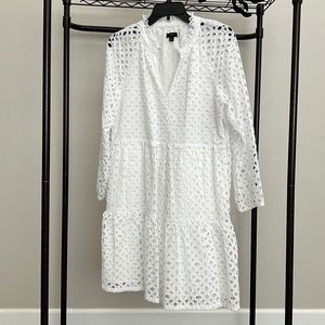 JCREW white eyelet dress